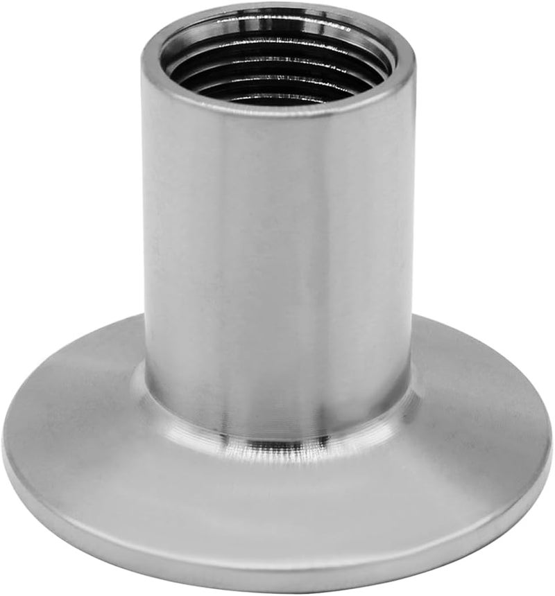 Fitvell Stainless Steel Sanitary Pipe Fitting 1/2" NPT Female Thread to 1.5" Tri Clamp 50.5mm Ferrule OD Sanitary Home Brew Adapter Connector (pack of 2) - Image 2